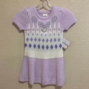 Girl’s Disney Frozen II Elsa Sweater Dress NWT Size XS 4-5